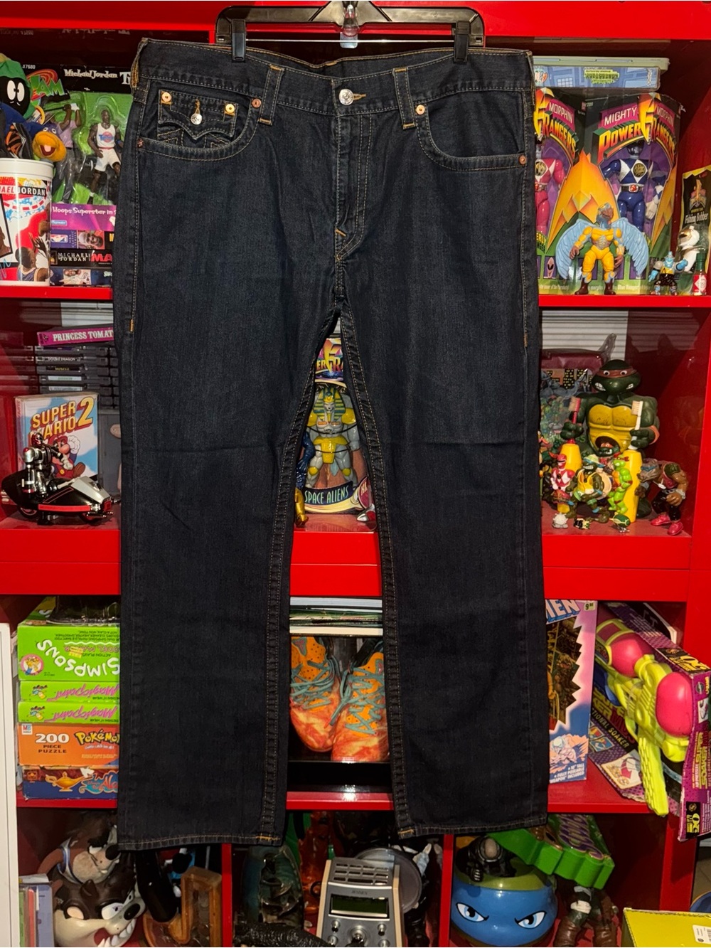 True Religion x  Dark Wash Classic Straight Leg Jeans